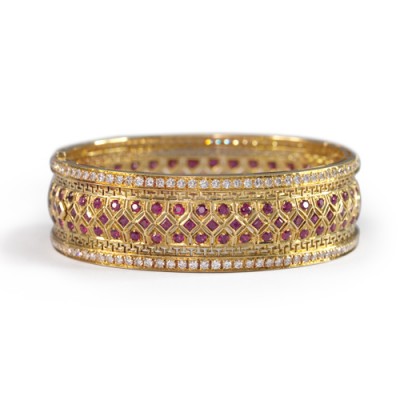 Ruby and Diamond Bangle