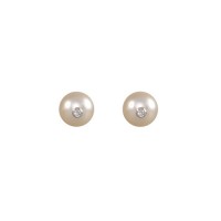 Pearl and Diamond Earrings