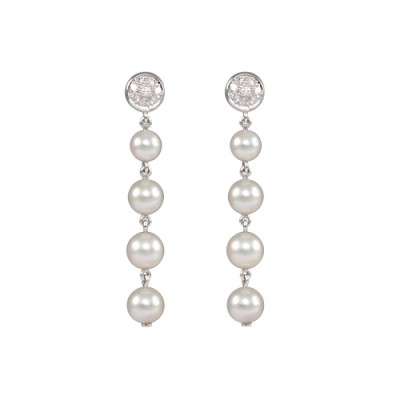 Pearl and Diamond Earrings