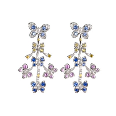 Sapphire and Diamond Earrings