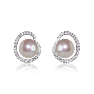 Pearl and Diamond Earrings