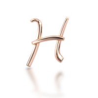 Alphabets of Love - "H" in 18K Rose Gold LP_Alphabet_H_G