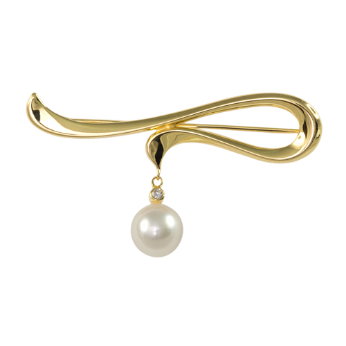 Pearl and Diamond Brooch