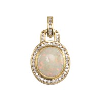 Opal and Diamond Pendant