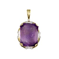 Amethyst and Diamond Pendant