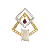 Gemstone and Diamond Pendant