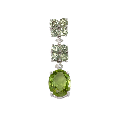 Peridot and Fancy Sapphire Pendant