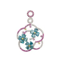 Gemstone and Diamond Pendant