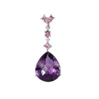 Amethyst and Diamond Pendant