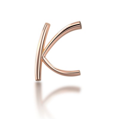 Alphabets of Love - "K" in 18K Rose Gold LP_Alphabet_K_G