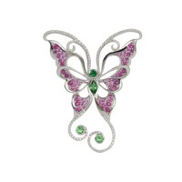 Gemstone and Diamond Brooch & Pendant