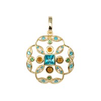 Gemstone and Diamond Pendant