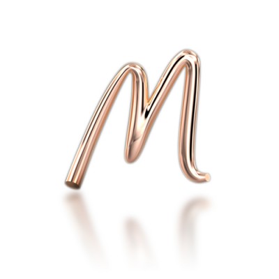 Alphabets of Love - "M" in 18K Rose Gold LP_Alphabet_M_G