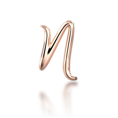 Alphabets of Love - "N" in 18K Rose Gold LP_Alphabet_N_G