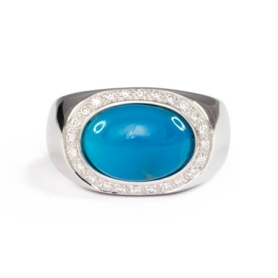 Men s Turquoise and Diamond Ring