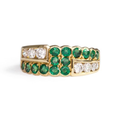 Emerald and Diamond Ring