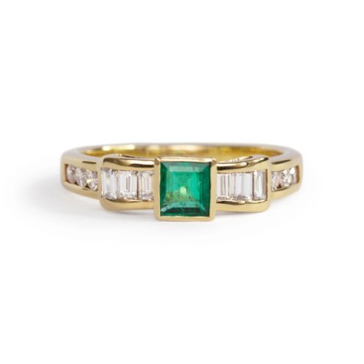 Emerald and Diamond Ring