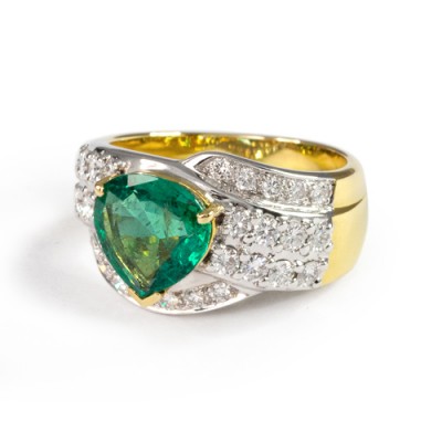 Emerald and Diamond Ring